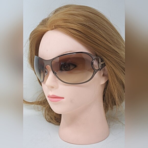 Gucci Sunglasses GG2737STRASS Vintage Y2K Horsebit Diamonds Wrap Brown 69-14-115 - Picture 9 of 16